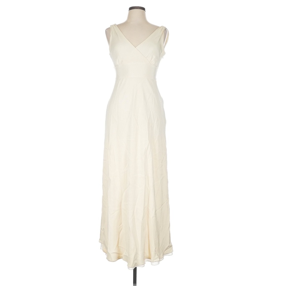(8) 100% silk cream ivory bridal wear gown J crew